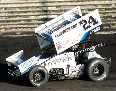 2024 - RICO ABREU #24 ROTHWELL HIGH LIMIT / WoO SPRINT CAR 8x10 GLOSSY PHOTO #29