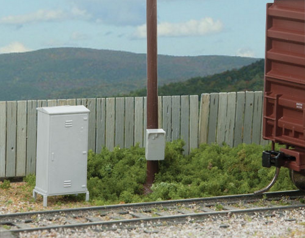 H0 Gauge - Switch Box + Telephone Booths - 4154 Neu