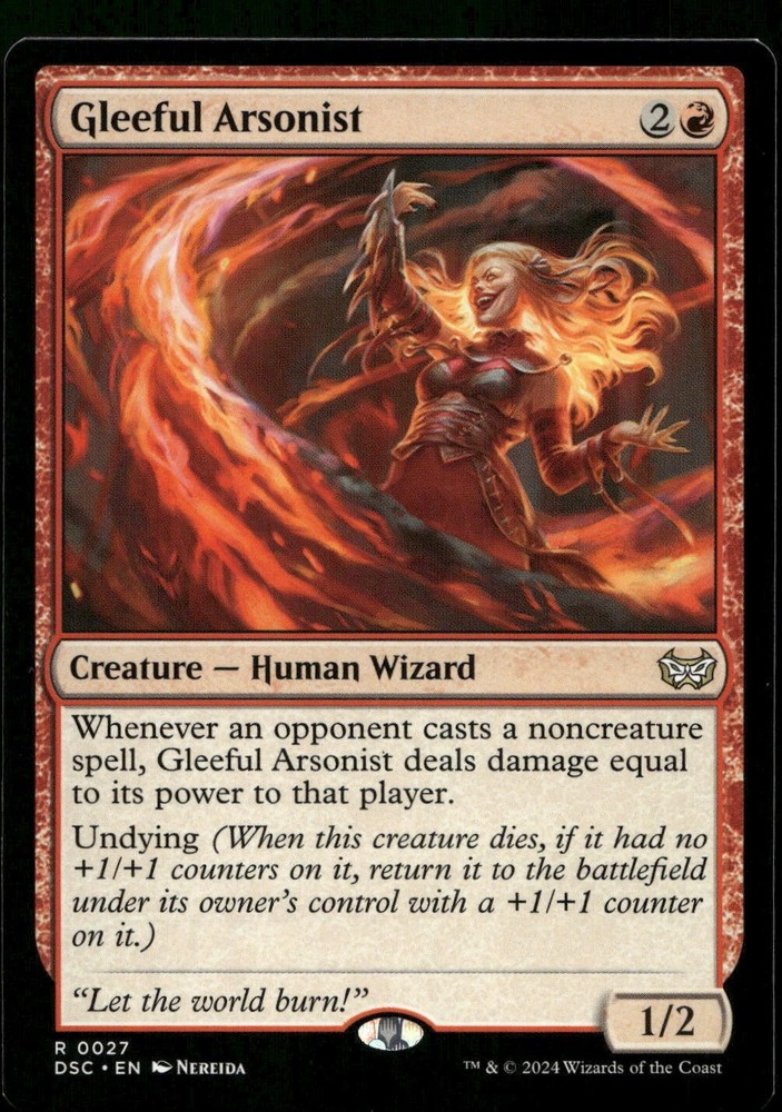 Gleeful Arsonist #27 MTG Duskmourn NM X1