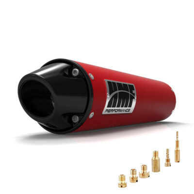 HMF Honda 250X-EX Slip On Exhaust Red w/Blk Euro + Jets (87-92)