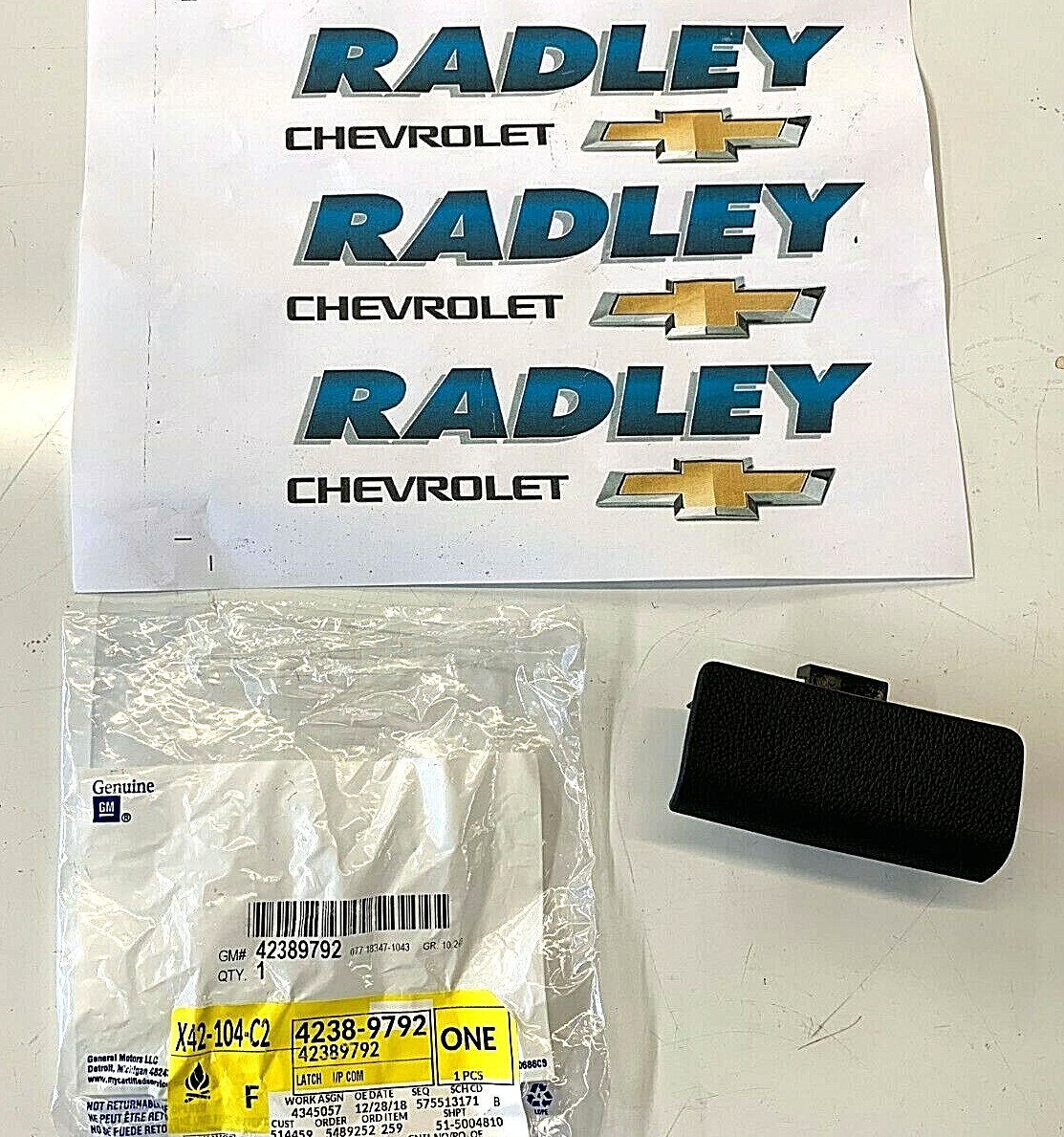 NEW OEM GM 1216 SONIC BLACK GLOVE BOX LATCH HANDLE 42389792 B92 eBay