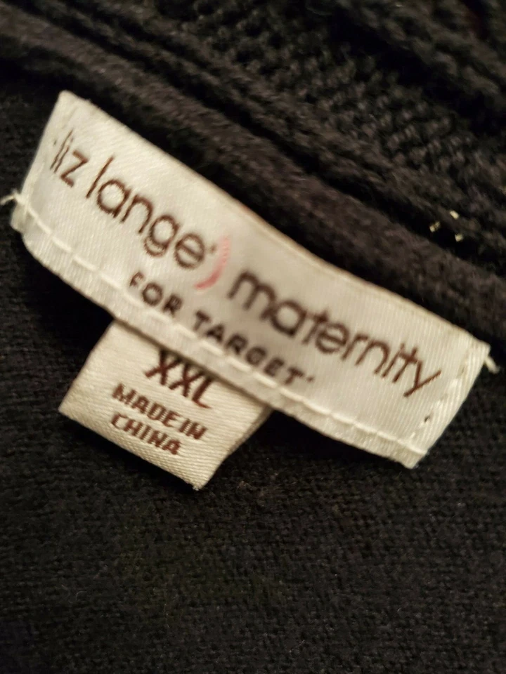 Cárdigan suéter camisa top blusa talla XXL 2XL 2X grande negro Liz Lange para mujer Foto 2 de 4