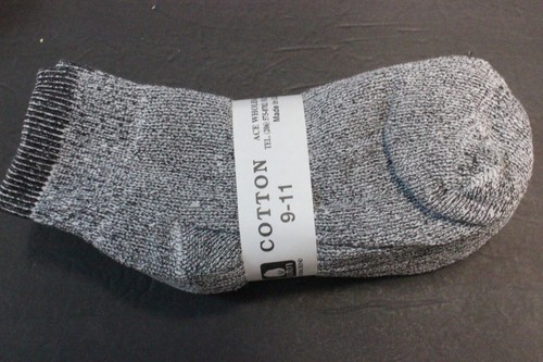 5 Pair's Men/Women 9-11 BLACK GRAY WHITE Ankle low Socks Cotton Athletic Socks - Picture 6 of 10