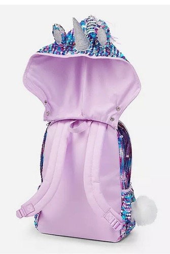 Backpack Unicorn Hoodie Justice - Picture 2 of 8