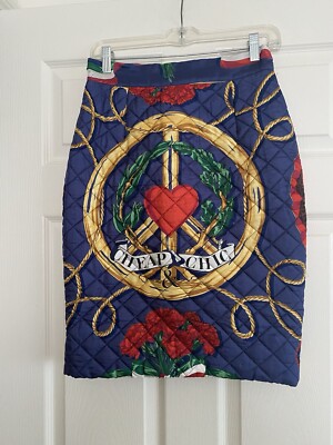 Moschino Cheap And Deep Quilted Print Skirt Sz. US 10 Italy
