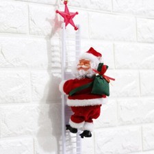 Electric Singing Santa Claus Climbing Ladder Doll Decoration Plush Doll Toy Gift