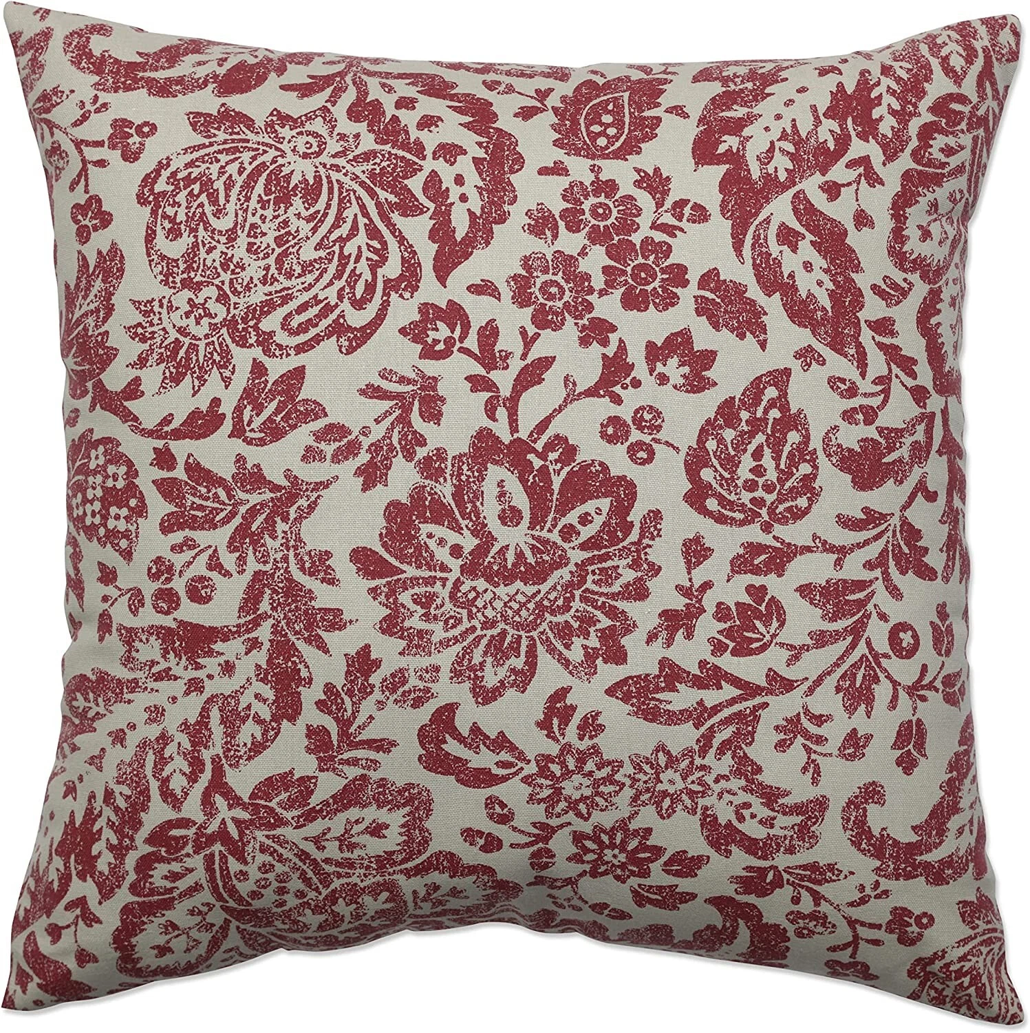 Pillow Perfect Indoor/Fairhaven Red Throw Pillow, 18-inch