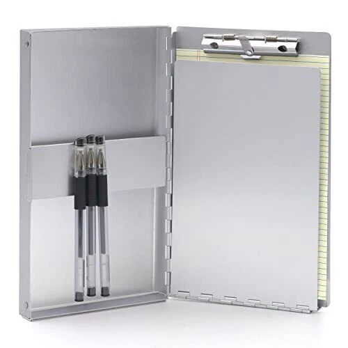Small Aluminum Clipboard with Storage(Memo Size) Recycled Metal Snapak Form - Image 2 of 4