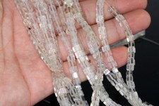 4MM GLASS GEMSTONE SQUARE CUBE LOOSE BEADS 16"