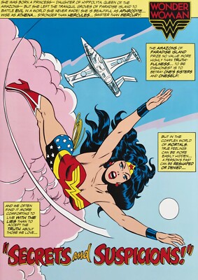 DON HECK rare WONDER WOMAN art print 12x18 classic 306 SPLASH LAST