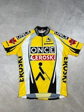 Vintage Giordana Team Pro Cycling Jersey Mens 1/2 Zip Giant Road Bike