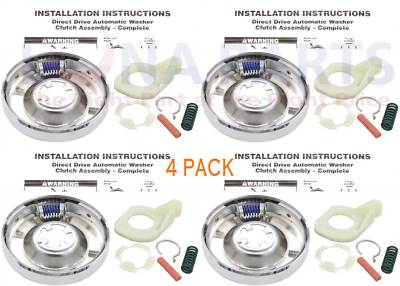 (4-Pack) Washer Clutch - Replaces 285785, PS334641, AP3094537 For Whirlpool, Kenmore, Maytag Washers