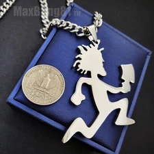 Hatchet Man Runner Pendant 6mm 24" 30" 36" Stainless Steel Cuban Chain Necklace