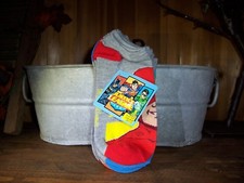 JUSTICE LEAGUE KIDS SOCKS 5 PAIRS FOR SHOE SIZE 4-9 DIFFERENT DESIGNS MOVIE SOCK