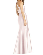 Alfred Sung V-Neck Halter Trumpet Gown