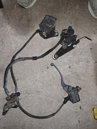 1984 Honda VF700C Magna OEM Front Brake Calipers with Lines & Master Cylinder