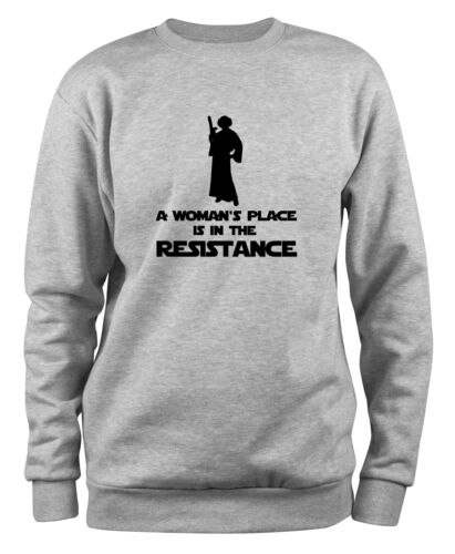 Styletex23 Sweatshirt Men A Woman Place Is IN the Resistance, Princess Leia