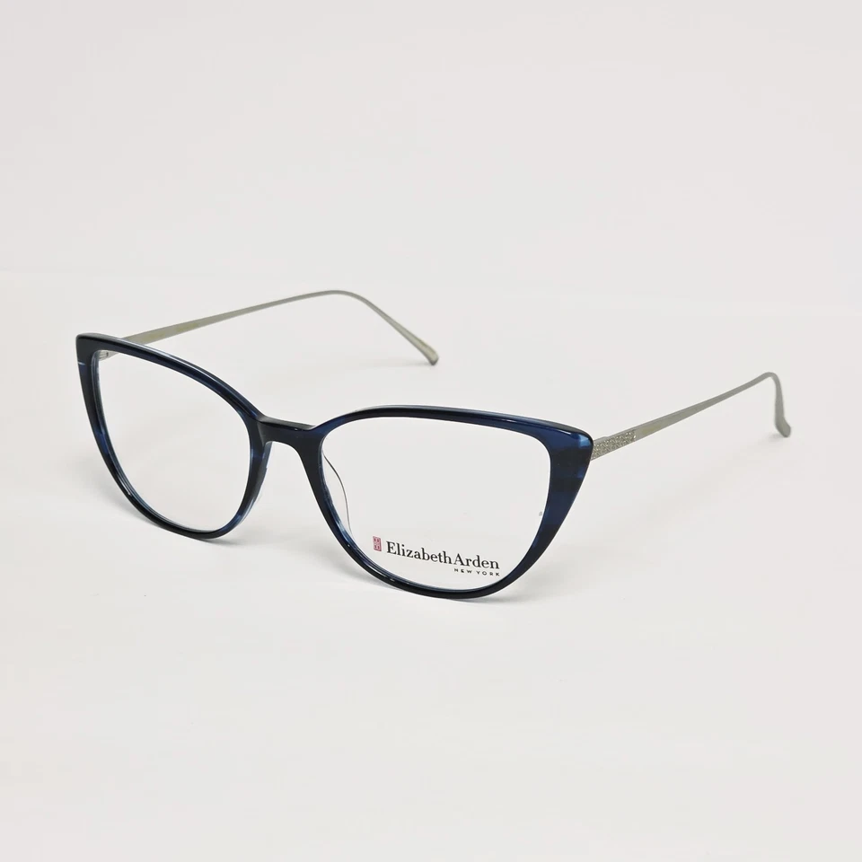 Gafas de gato para mujer Elizabeth Arden EA 1261-2 en cristal azul marino/plateado | 51 mm Foto 2 de 4