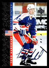1995-96 Upper Deck Be a Player Todd Marchant Autograph #S190