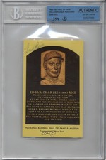 JSA Certified 1964 Inducted 1963 Curteichcolor Sam Rice Encased by BGS HOF 0q3