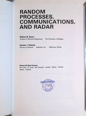 Random Processes, Communications and Radar McGraw-Hill Electronic Sciences Serie
