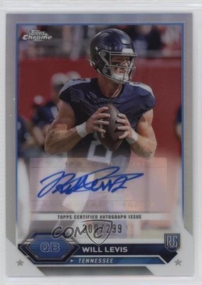 2023 Composite Topps Chrome Refractor 200/299 Will Levis Rookie Auto RC 09eq