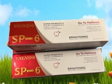 Lot Of 3  Yayashi SP-6 Probiotic Whitening Toothpaste Oral Health NEW 120g 