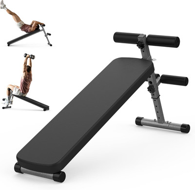 Finer Form Gym-Quality Adjustable Sit up Ab Bench & Decline Weight Bench for Hom