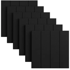 6 Pack Black Felt Bulletin Board, 36x24 Pin Board, Removable Adhesive Tabs