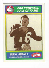 1990 SWELL PRO FOOTBALL HALL OF FAME FRANK GIFFORD #77