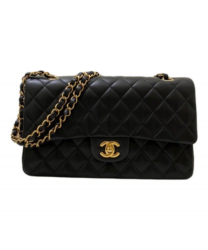 CHANEL Matelasse Chain Flap CC Shoulder Bag Black #903