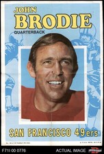 1971 Topps Football Posters #18 John Brodie 49ers 3 - VG