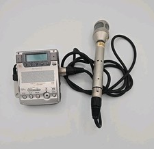 SONY MZ-B100 Portable Minidisc Recorder Shure SM 53 Microphone Working