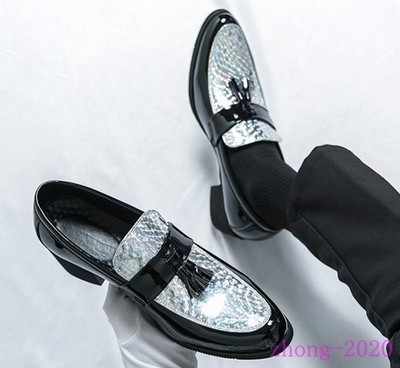 Fashion Men's Tassel Slip On Pointed Toe Loafers Casual Dress Driving Club Shoes