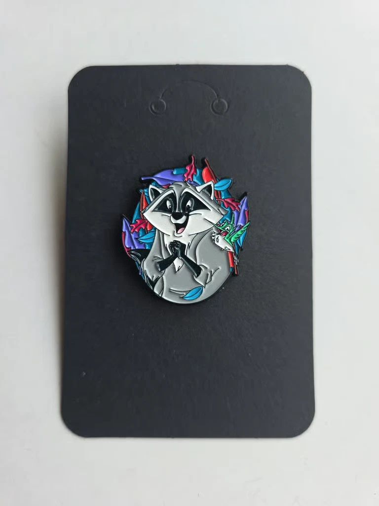 Disney Pocahontas- Characters: Meeko the Raccoon Flit the Hummingbird Enamel Pin