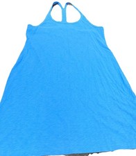 J. Crew Relaxed Tank Dress in Slub Cotton Size L, Blue