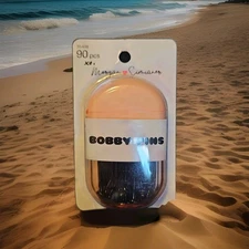 Scunci-XO, Morgan Simianer-Black Bobby Pins 90 Count w/ Flip Peach Case-NEW!