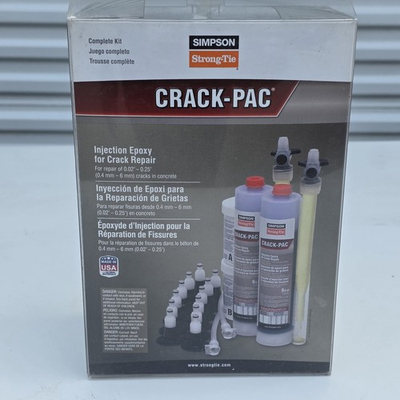 #ad Simpson Strong Tie Crack Pac Injection Epoxy Concrete Crack Repair Kit Complete $69.90