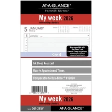 2026 Weekly Planner Refill, 5.5" x 8.5", Desk Size, Loose-Leaf Pages