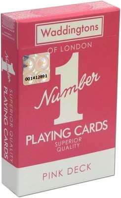 Waddingtons Classic Pink Number 1 Playing Cards