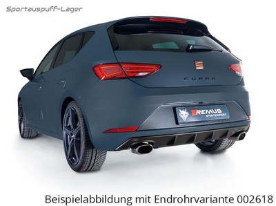 Remus Racinganlage ab OPF Seat Leon 5F Cupra mit 2x145x90mm oval BullX 