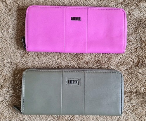 Cartera/Cartera DIESEL "GRANATO S" Damas Cuero Cremallera Alrededor. Green New Shop Sucio - Imagen 6 de 24