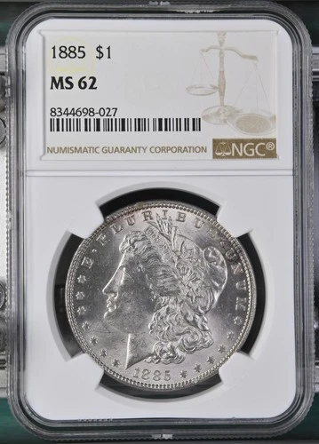 1885 Morgan Dollar NGC Certified MS62