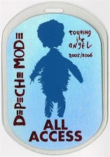 Depeche Mode 2005 Touring the Angel Concert Laminated Backstage Pass