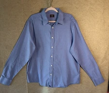 UNTUCKit Veneto Wrinkle Free Shirt Mens XL Blue Slim Fit Lightweight Classic