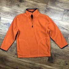 Old Navy Boys Sz M Orange Fleece Pullover