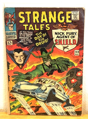 Vtg 1966 Marvel Strange Tales #144 Nick Fury Druid Jack Kirby Cover Comic Book