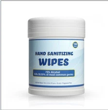 2 Pack Hand Sanitizing Wipes 75% Alcohol 160x2 wet wipes 6in-6in