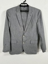J.Crew Blazer Mens 40S Gray Ludlow Cotton Stretch Two Button Notch Lapel Somelos
