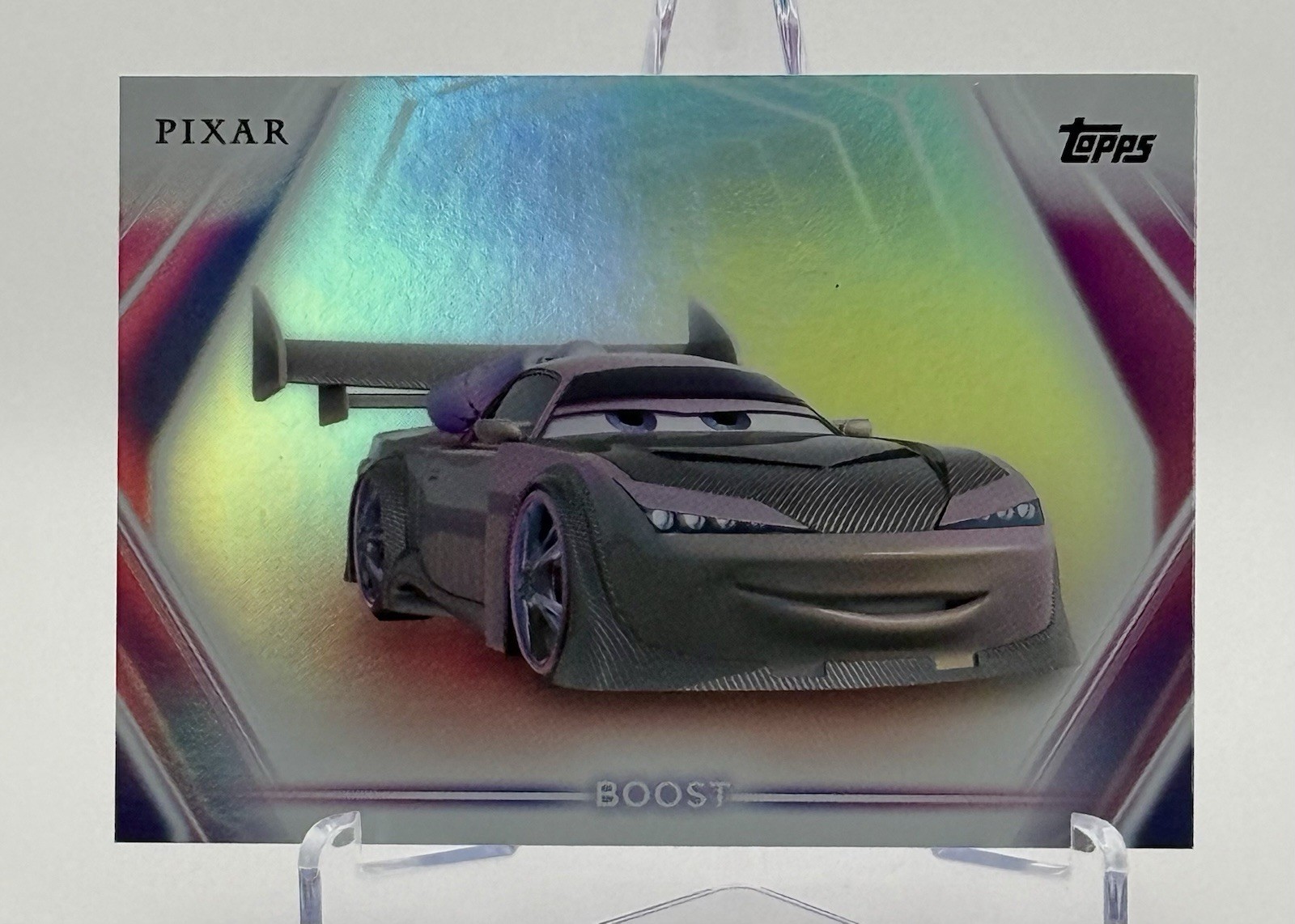 2026 Topps Disney Neon - Boost #98 Rainbow Foil Parallel Cars